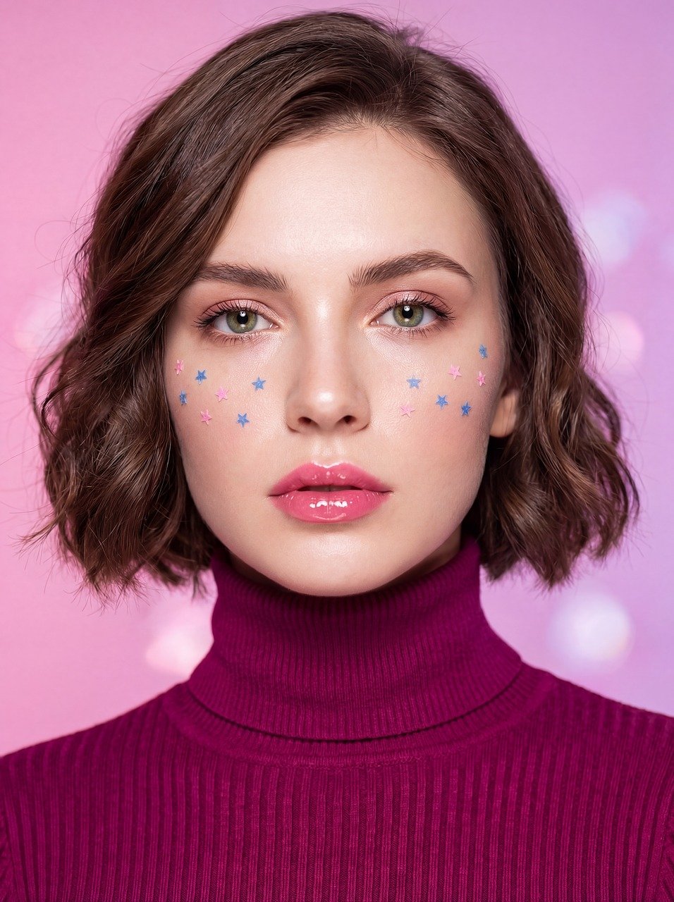 woman, portrait, fashion, model, girl, pose, make-up, face, hair, ai generated